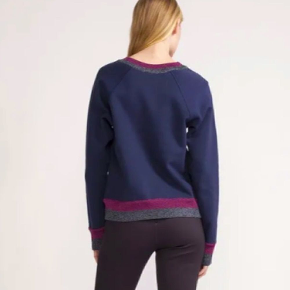 Cynthia Rowley Metallic Rib Sweatshirt Size Small - Picture 2 of 8